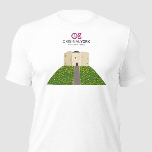 OG Original York Clifford’s Tower with daffodils t-shirt - unisex